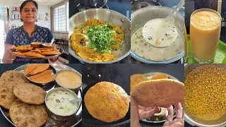 bihar traditional आद्रा नक्षत्र thali +Breakfast🍱 chana dal puri🌺 chawal ki kheer🌺 mango milkshake