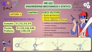 Force Vectors| Lecture 2 | Scalars & Vectors | Vector Operation #forcevectors  #scalarsandvectors