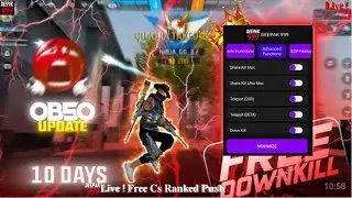 LIVE NEW PC  AIMKILL PANEL FREE FIRE  NEW CSR RANKED | 100% ANTIBAN FREE FIRE PC PANEL ADVANCE