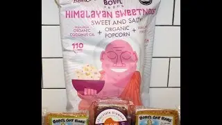 LesserEvil Himalayan Sweetness Popcorn, WOW Chocolate Brownie & Bobo’s Coconut & PB Review