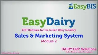 Easy Dairy ERP Module 2 Sales and Marketing EasyBIS
