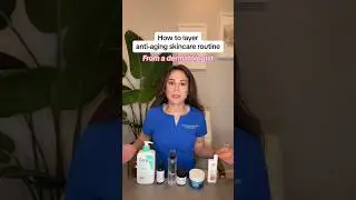 How To Layer An Anti-Aging Skincare Routine (AM + PM) &mdash; From A Derm  #shorts #skincare |