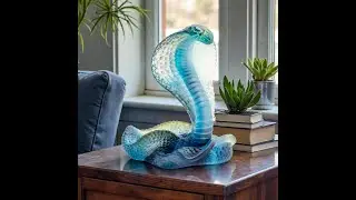 Rare Daum France Blue Naja Cobra &ndash; Limited Edition Crystal Sculpture | @Infinitybid