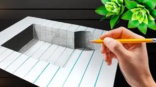 Wow!! Amazing 3D Hole IN Two Shapes|| 3D Trick Art On Paper 