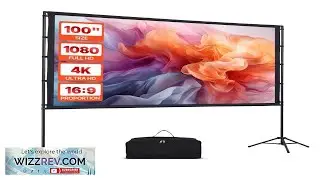 VEVOR Portable Projector Screen with Stand 100 Inch