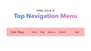 Responsive Top Navigation Menu with HTML, CSS, and JavaScript