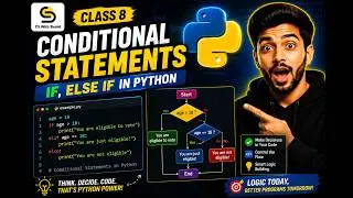 class 8 | Conditional Statements if, else if Python | Master Python if, elif & else