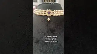 Gold pearl choker designs #goldchoker#gold#jewellery