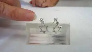Sterling Silver Star of David Earrings Post / Dangling