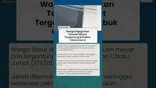 GEGER! TEMUAN MAYAT Tergantung di Gubuk Cibatu Garut, Warga Kaget Lihat Jasad Tinggal Tengkorak
