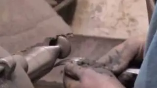 Fletcher Robinson hand forged cutlery  - the buffing process