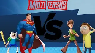 Finn & Superman VS Shaggy & Morty - Multiversus Gameplay