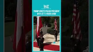 Trump Welcomes Polish President Duda With White House Jet Flyover Ceremony | #shorts