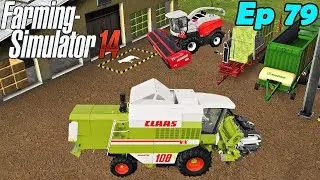 FS 14. Timelapse # 79. Corn harvest. Corn silage. Feeding the cows. Selling milk.