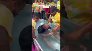 Miracles! Paralyzed man healed during baptism #faith #jesus #healinh