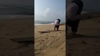 Yog on the beach #    Sand Beach #Sirsa Sana#  ##short-video #youtubeshorts #love # yog with sunita