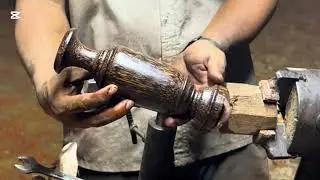 The Art of Luxury: Hand-Turning a Classic Palm Wood Vase.