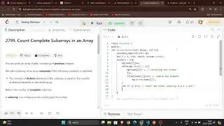 Count Complete Subarrays in an Array Leetcode