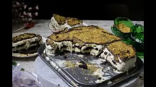 Pistachio Oreo Ice-cream Cake #icecream #desserts