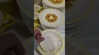 This Dinnerware Is Sunshine 🌞 #1970s #daisies #checks #yellow #bright #happy #fun #like #subscribe