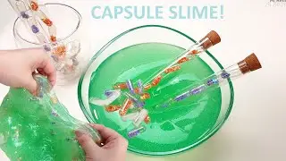 CAPSULE SLIME ASMR  | SATISFYING SLIME |  カプセルスライム ASMR | 音フェチ | HI REMY |エメラルドスライム