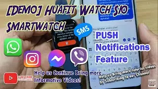 [Demo] Huafit Watch S10 Smartwatch - Push Notifications 