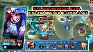 TIPS BERMAIN HILDA ROAMER AGRESIF ‼️AGAR TIM MENANG GOLD BANYAK ‼️MOBILE LEGENDS