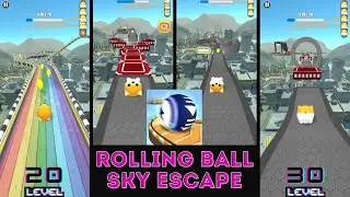 RollingBallSky Escape | Walkthrough Game | lvl 20 lvl 25 lvl 30