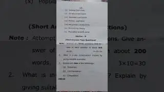 VBSPU M.Sc First Year (Second Sertester)BOTANY-IIEcological principles2024