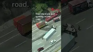 Fuel spill from overturned trailer catches fire, sets two vehicles ablaze on KL expressway