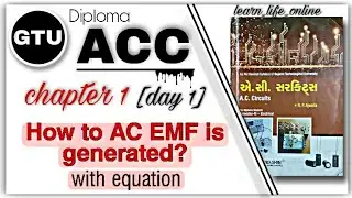 GTU | ACC | How to Ac EMF is generated? | ch-1 (day-1) | RMS and Average value | Gujarati | Diploma