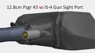 Maus vs IS-4 | Gun Sight Port Hit | Armor Penetration Simulation