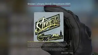 Sticker | s1mple (gold) | Stockholm 2021