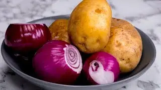 4 Kartoffeln und 3 Zwiebeln. G&uuml;nstig, einfach und schnell! | Schmackhaft.tv