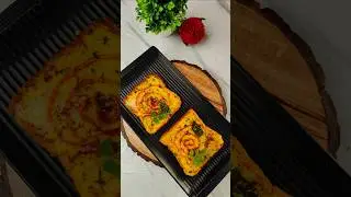 Dahi Tadka Toast Day 10/15 Summer Vacation Recipes #shorts #viral #recipe #food #ytshorts #cooking