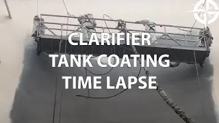 Clarifier Tank Coating | Industrial Painting Time Lapse Video
