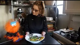 Judy Ludy and Puppet Prepare..Roasted Beet Salad with Arugula + Puppet's Household Chores!