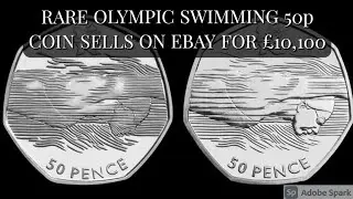 Rare Olympic swimming 50p coin sells on eBay for &pound;10,100 &ndash; how to check if yours is worth a mint