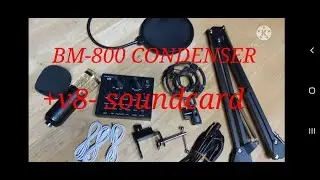 PRACTICE TO ASSEMBLE V8 SOUND CARD ,PRO MIC.STAND CONDENSER MIC.