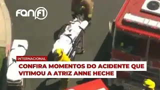 Confira momentos do acidente que vitimou a atriz Anne Heche.
