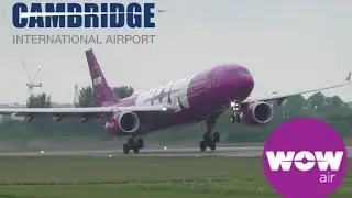 WOW Airbus A330 EC-MIO Spectacular Departure at Cambridge Airport