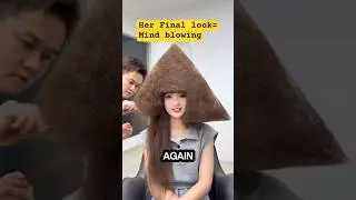 She 👩&zwj;🎨asked for a Creative Face-Covering Hairstyle🚀 The Hairstylist&rsquo;s Final Creation Is Unreal
