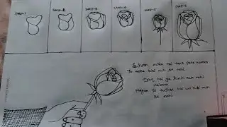 Draw a beautiful rose 🌹 with 5 Easy method video #pencil drawing # pen drawing #viral video #