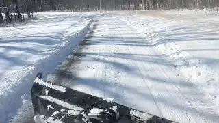 CAT 299D3XE Plowing Snow w/ 6 Way Dozer Blade