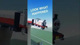 Timothy couldn't stop and Thomas saw him crash off the broken bridge! 2 #shorts #funny #roblox