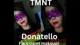 Teenage Mutant Ninja Turtles Donatello face paint makeup TUTORIAL For Halloween! 
