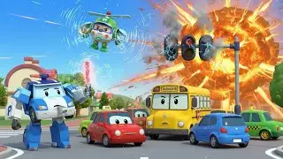 Traffic Light Blackout! Solar Flare Emergency 🚦 | Robocar Poli Safety Series | Little Rescue Squad