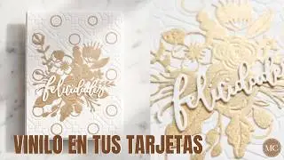 Tarjeta con vinilo Shimmer. No creerás lo fácil que es!🤭