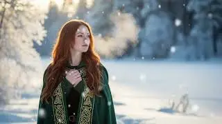 Snowfall Across the Highland Meadow: Soft Celtic Harp for Peaceful Focus