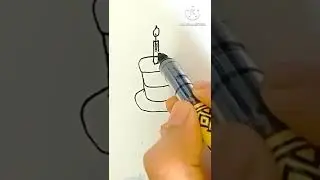 Simple cake drawing #shortvideo